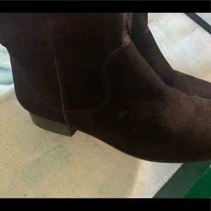Black suede bootie ankle boots size 9.5